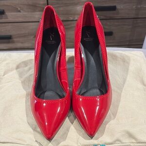 Vera Wang Red Patent Leather Heels
